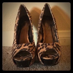 Leopard print high heels